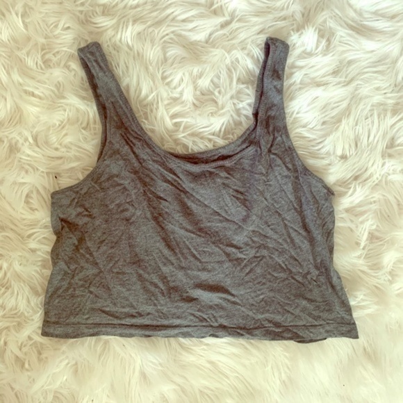 Express Gray Crop Top Size Small - Picture 1 of 6